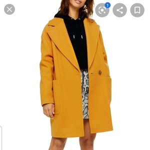 NEW Topshop Carly Mustard Trench Coat Oversized